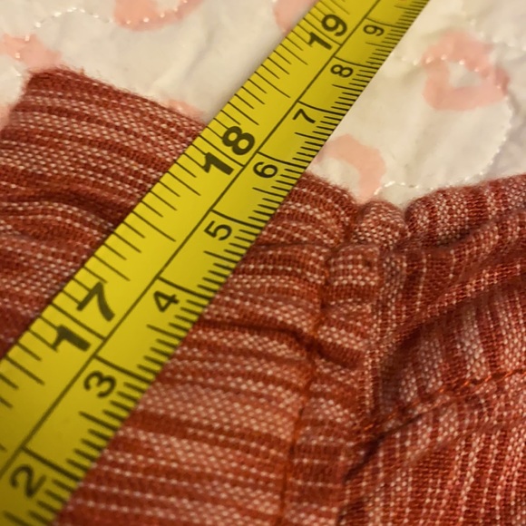 Anthropologie Striped Linen Red Motif Pants Large - Picture 13 of 14